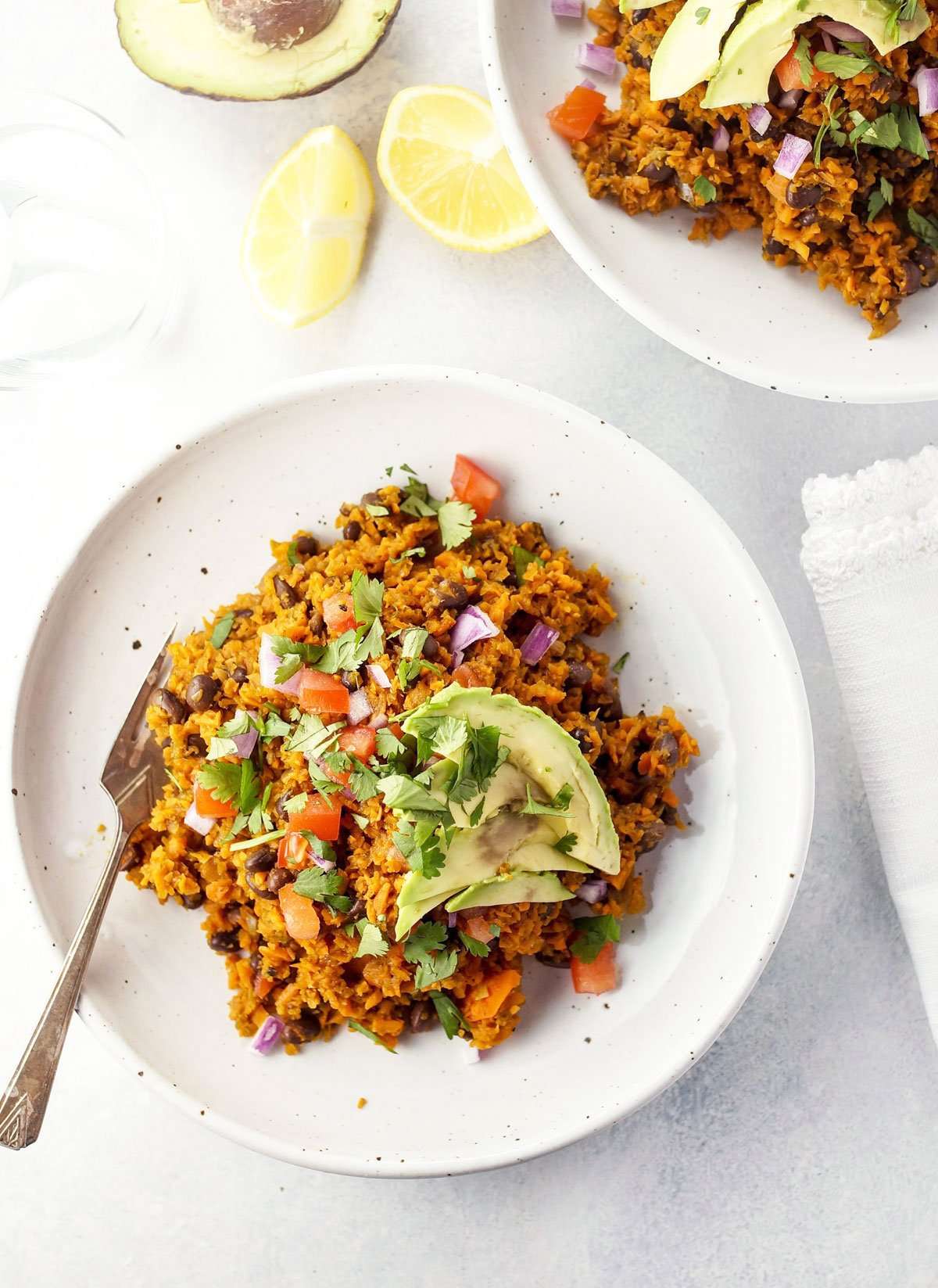 Quick Vegan Sweet Potato Rice Burrito Bowl Recipe & Ninja Giveaway